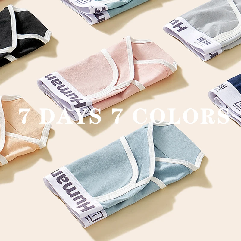 GYMIGO 3/5 PCS Women Panties Cotton Sport Style Female Underwear Breathable Women's Panties Set Antibacterial Grils Underwear