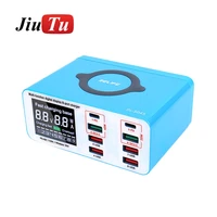 multifunctional digital display 8 port charger for mobile phone tablet output fast charging station jiutu