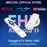 android 11 tv stick kd5 with amlogic s805x2 bt 4 0 wifi 2 4g5g 18g netflix certified google certified mini media player