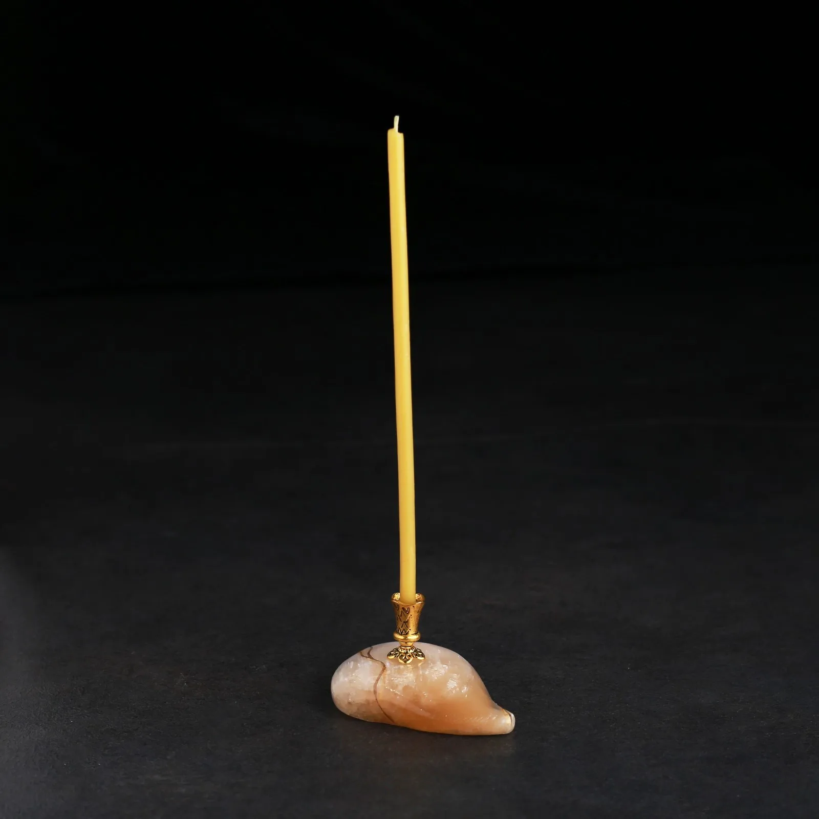 Подсвечник 2 'Церковный' листок селенит (комплект из 3 шт)