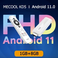 mecool kd5 android 11 tv stick hdr10 smart tv box 1gb 8gb wifi 2 4g5g mini streaming media player bt5 0 tv dongle