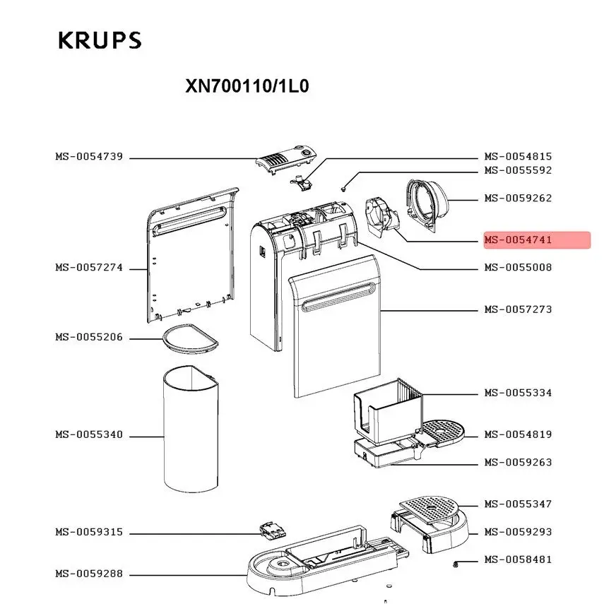 Крупс как снять крышку Носик подачи кофе Krups Nespresso MS-0054741 AliExpress