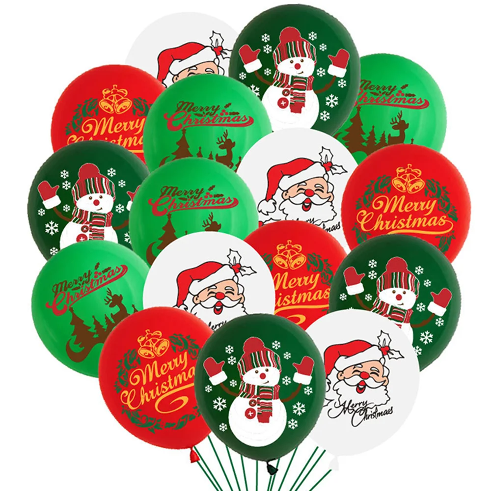 

20pcs Santa Cluas Elk Snowman Latex Balloon 2022 Merry Christmas Decoration Home Xmas Tree Ornaments Navidad Gifts Noel New Year
