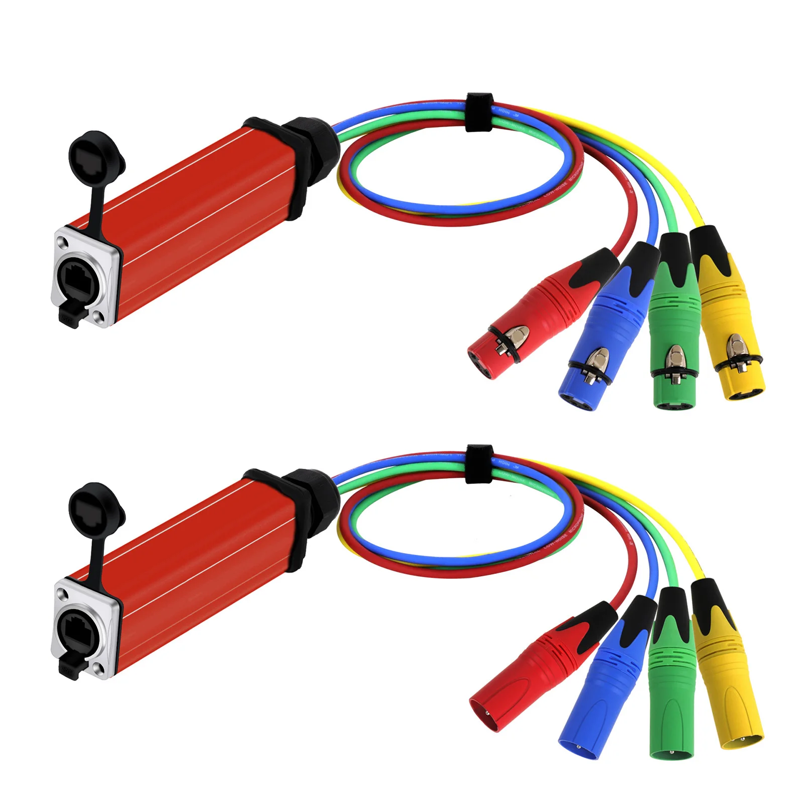 IP65 RJ45 CAT5 с экранированным 4-канальным 3-контактным XLR штекерным/гнездовым разъемом