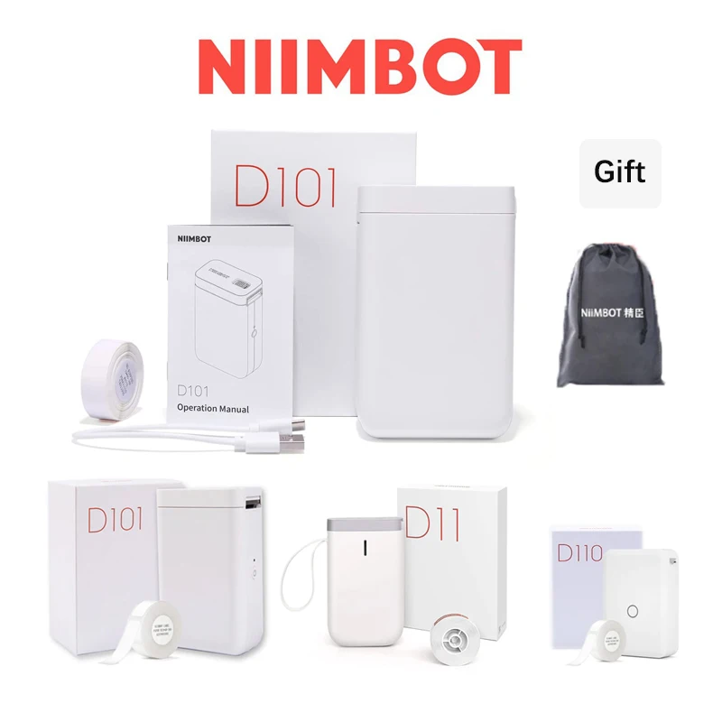 Niimbot D101 D11 D110 Niimbot Mini Etiqueta Térmica Impressora Inkless Portátil Bolso Etiqueta Fabricante para a Máquina do Telefone Móvel