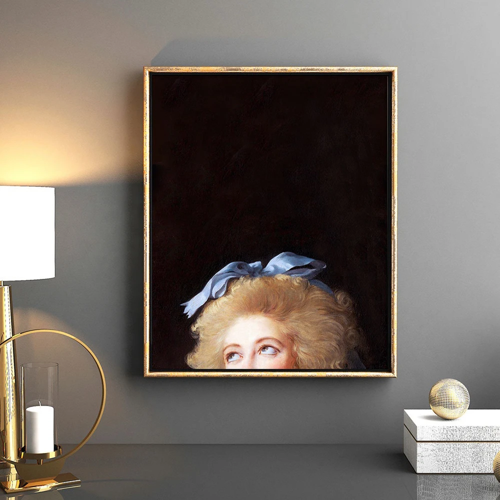 

Vintage Canvas Painting Funny Portrait Poster Classic Altered Art Canvas Painting for Gallery Home Room Decoration