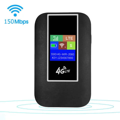 Мобильный Wi-Fi-маршрутизатор 4G LTE со скоростью 150 Мбит/с, портативная точка доступа Wi-Fi со слотом для SIM-карты