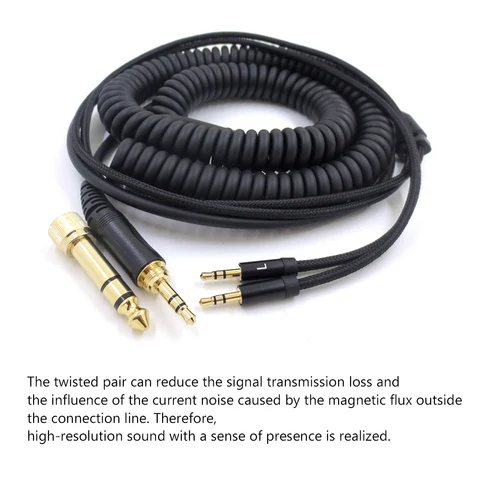 Гарнитура HiFi Аудио Пружинный кабель для Hifiman HE400S/HE-400I/HE-350/HE1000 V2 /AudioQuest NightHawk