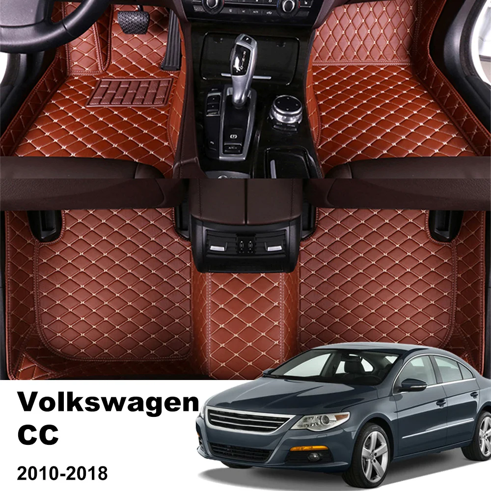

Car Floor Mats For Volkswagen CC 2010-2018 Floor Leather Waterproof Accessories Cover Auto Carpets Floor Liners