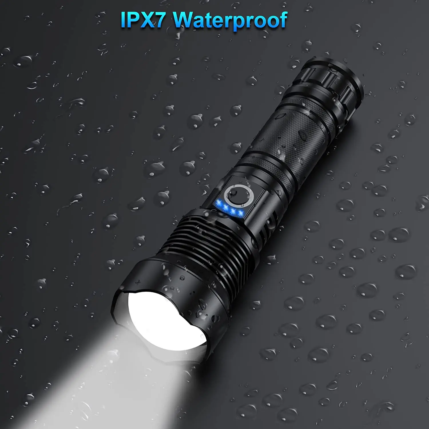 Rechargeable Flashlights 1000 Lumens Waterproof LED Flashlight for Emergencies High Powered Flashlight