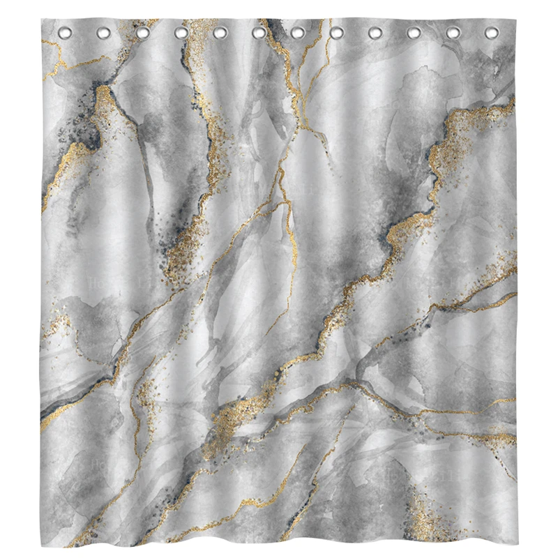 

Marble With Gold Veins Natural Texture Background For Design Waterproof Shower Curtain By Ho Me Lili With Hooks