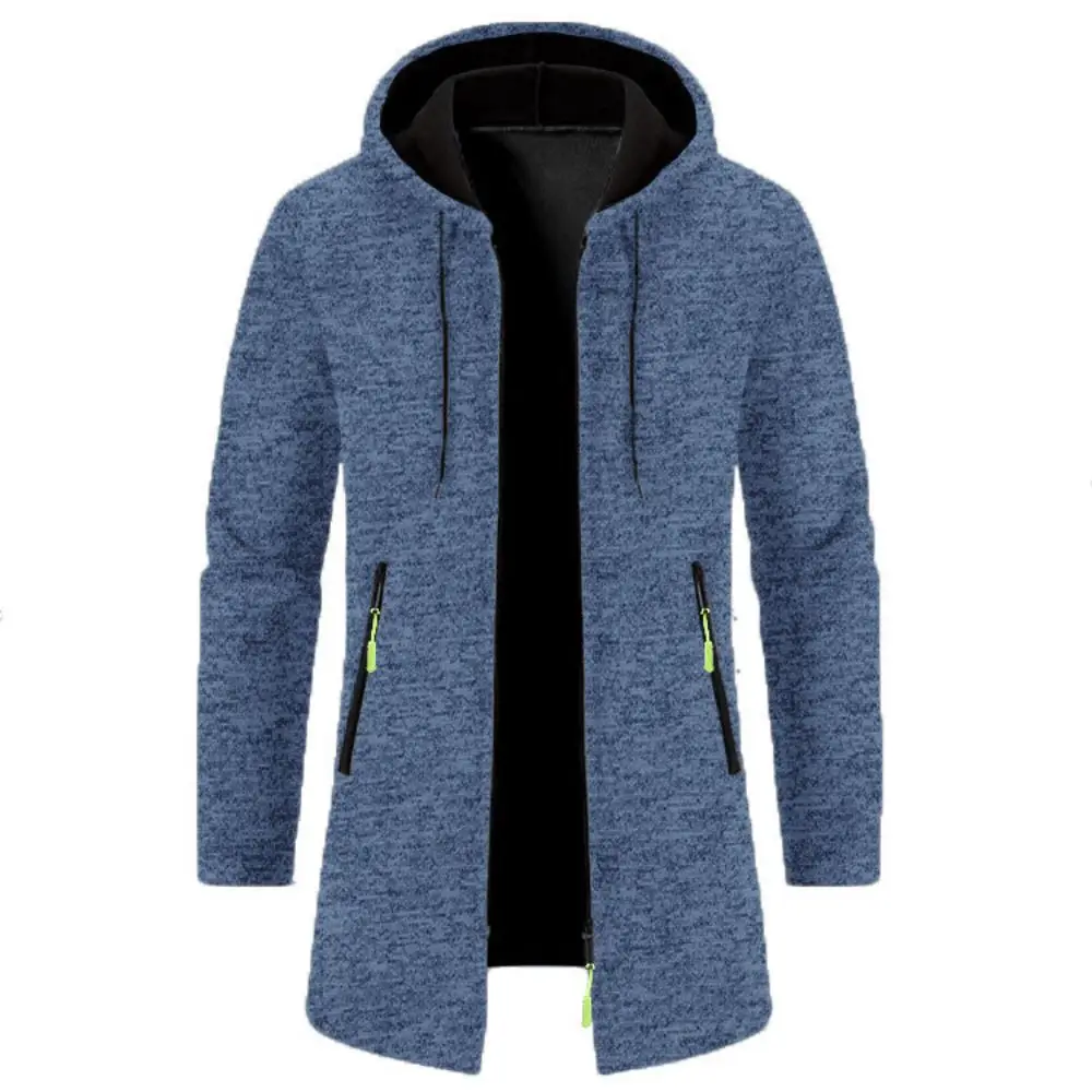 

Solid Sweatwear Men's Hoodies Long Sleeve Sweatshirts for Men Zipper Hooded Mens Oversize Winter Top Jacket Coat Black Sweater