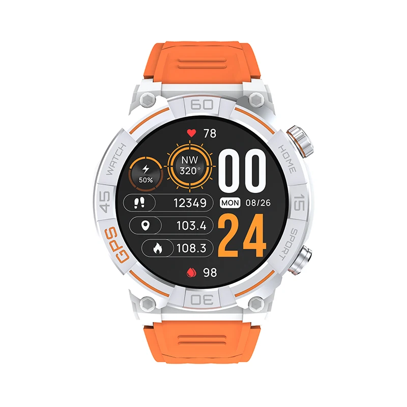 

Smart Watch MG02 Blood Oxygen Monitor IP68 Waterproof Heart Rate Test Bluetooth Call GPS Outdoor Multi-sports Fitness Tracker