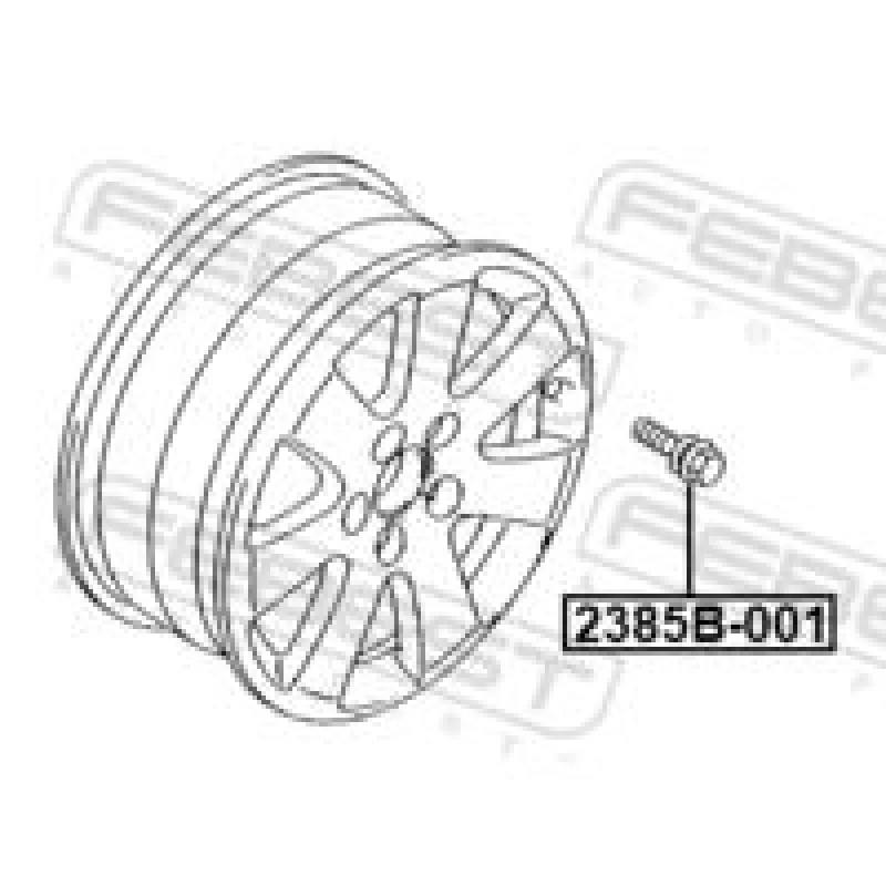 БОЛТ КОЛЕСНЫЙ 2385B-001 FEBEST Автомобильные запчасти