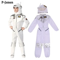 p jsmen white astronaut jumpsuit costume boys space suit onesie cosplay dress up costume astronaut uniform party for child kids