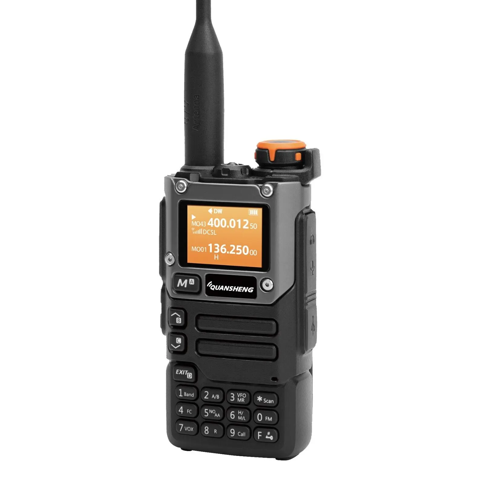 Фото Рация Quansheng UV-K6 5 Вт с поддержкой авиационного диапазона, зарядкой Type-C, UHF/VHF, DTMF, FM, 50-600 МГц, NOAA, беспроводная, двухсторонняя связь №5