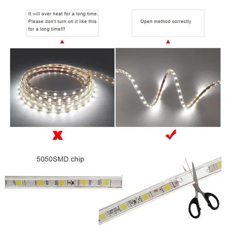 Adiodo светодиодная лента белая тёплая 60 LEDs/m 220V
