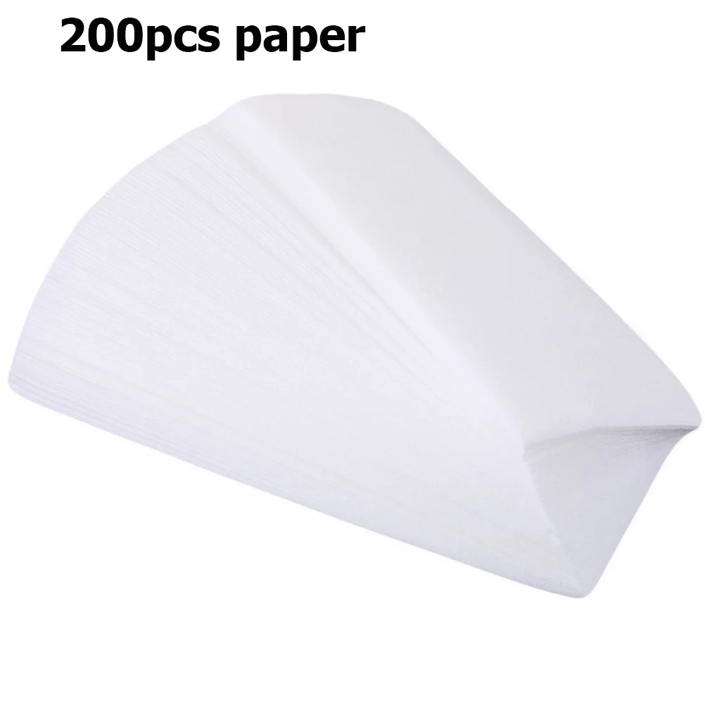 

White 200pcs Hair Removal Wax Papers Waxing Strips Removal Nonwoven Body Cloth Wax Papers Depilatory For Leg Hairs Removal