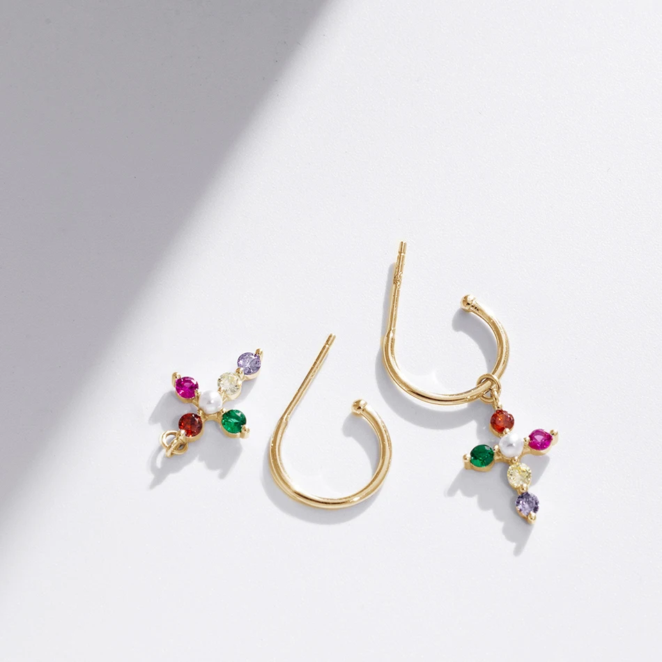 

Женское украшение из серебра 925 пробы, с разноцветными кристаллами