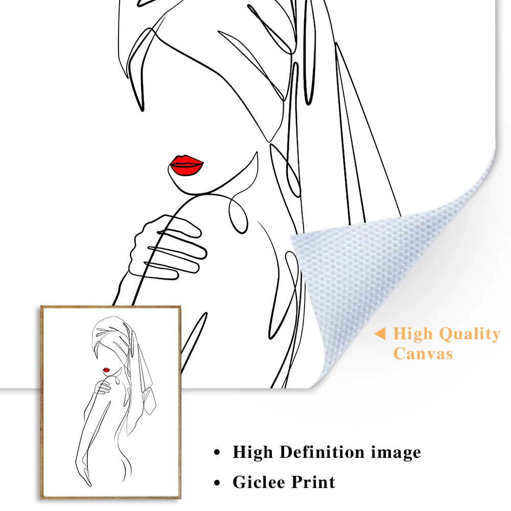 Абстрактный плакат с сексуальной обнаженной женщиной эскизная линия рисование