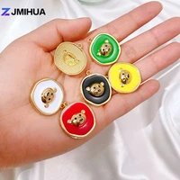 10pcslot bohemia style charms metal enamel cute animal pendants for jewelry making earrings necklaces diy handmade accessories