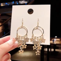 korean tassel indian drop earrings 2022 temperament exquisite flower earring south korea trend fashion orecchini jewelry gifts