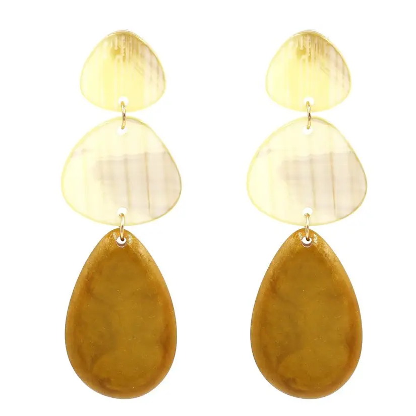 

2022 Personality New Geometric Resin Drop Earrings for Woman Party Casual Jewelry