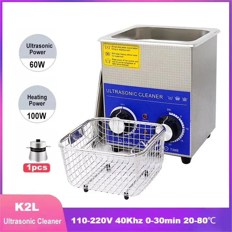 

Ultrasonic Cleaner with Digital Timer and Basket for Denture Coins Small Metal Parts Record Circuit Board Daily Necessarie