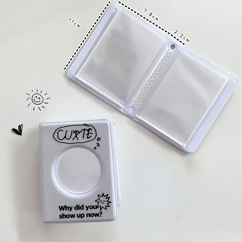 

3-дюймовый альбом для карт Idol, фотоальбом с буквенным принтом, с вырезами, 40 карманов, книга для визитных карточек, фотоальбом, держатель для фотокарточек