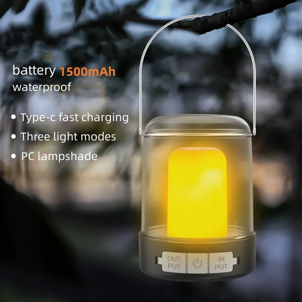 

3 Modes Rechargeable Tent Lighting Lantern Waterproof Portable Camping Tent Light for Hiking Emergencies Garden Decoration New