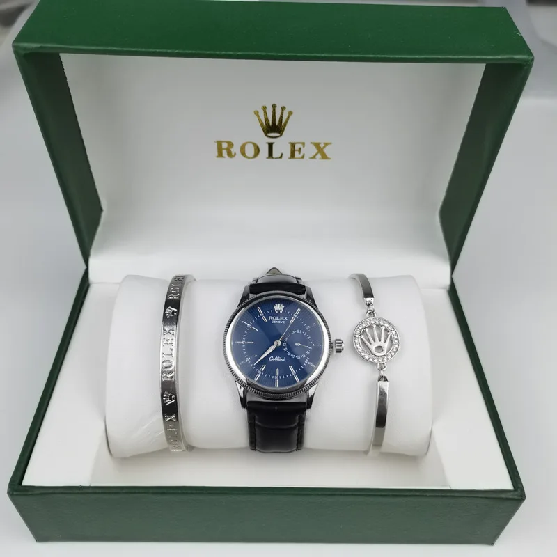 Rolex Новые женские часы Light Luxury Brand деловые из нержавеющей стали модные кварцевые