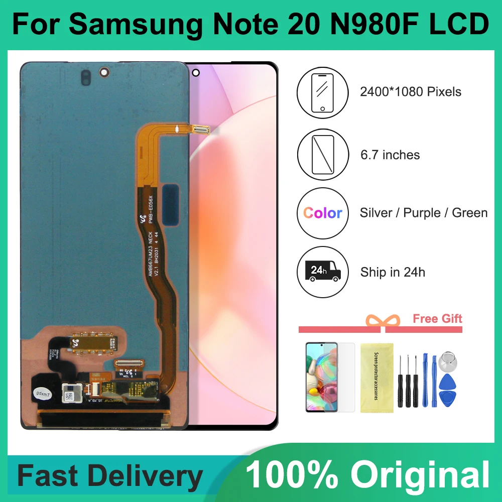 ЖК-дисплей Super AMOLED для Samsung Galaxy Note 20, сменный сенсорный экран с дигитайзером для Note20, N980, N980F, SN980F/DS дисплей
