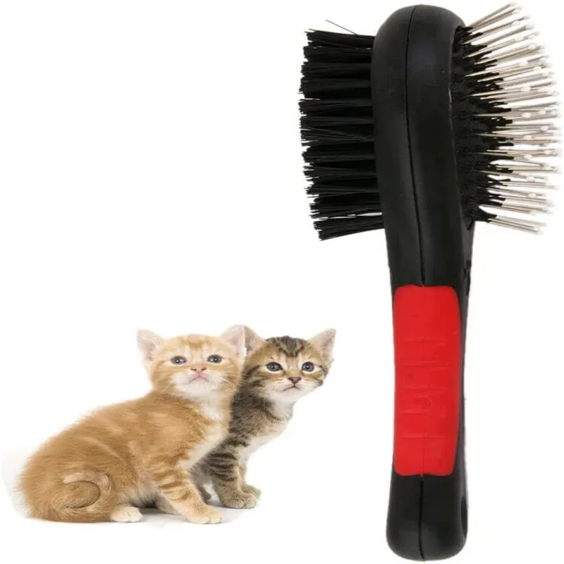 

Double Sided Pet Dog Comb Long Hair Brush Plastic Handle Puppy Cat Massage Bath Brush Multifunction Pet Grooming Tool