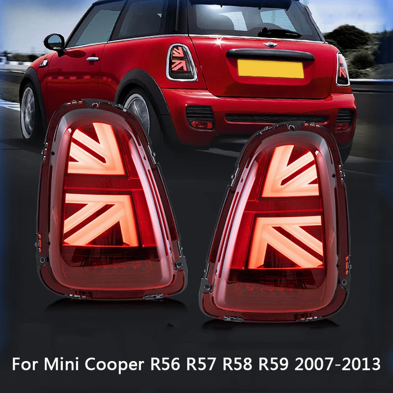 

Автомобильный задний фонарь, светодиодный динамический поворотник, задний фонарь, стоп-сигнал, фонари заднего хода для Mini Cooper R56 R57 R58 R59 2007-2013
