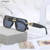 2022 rectangle sunglasses womens retro luxury brand designer square sun glasses for men irregular vintage eyeglasses lasies