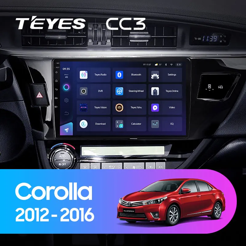 TEYES Тиайс CC3 Штатная магнитола For Тойота Королла 11 E170 E180 Toyota Corolla 2012 - 2016 до 8-ЯДЕР 6 +