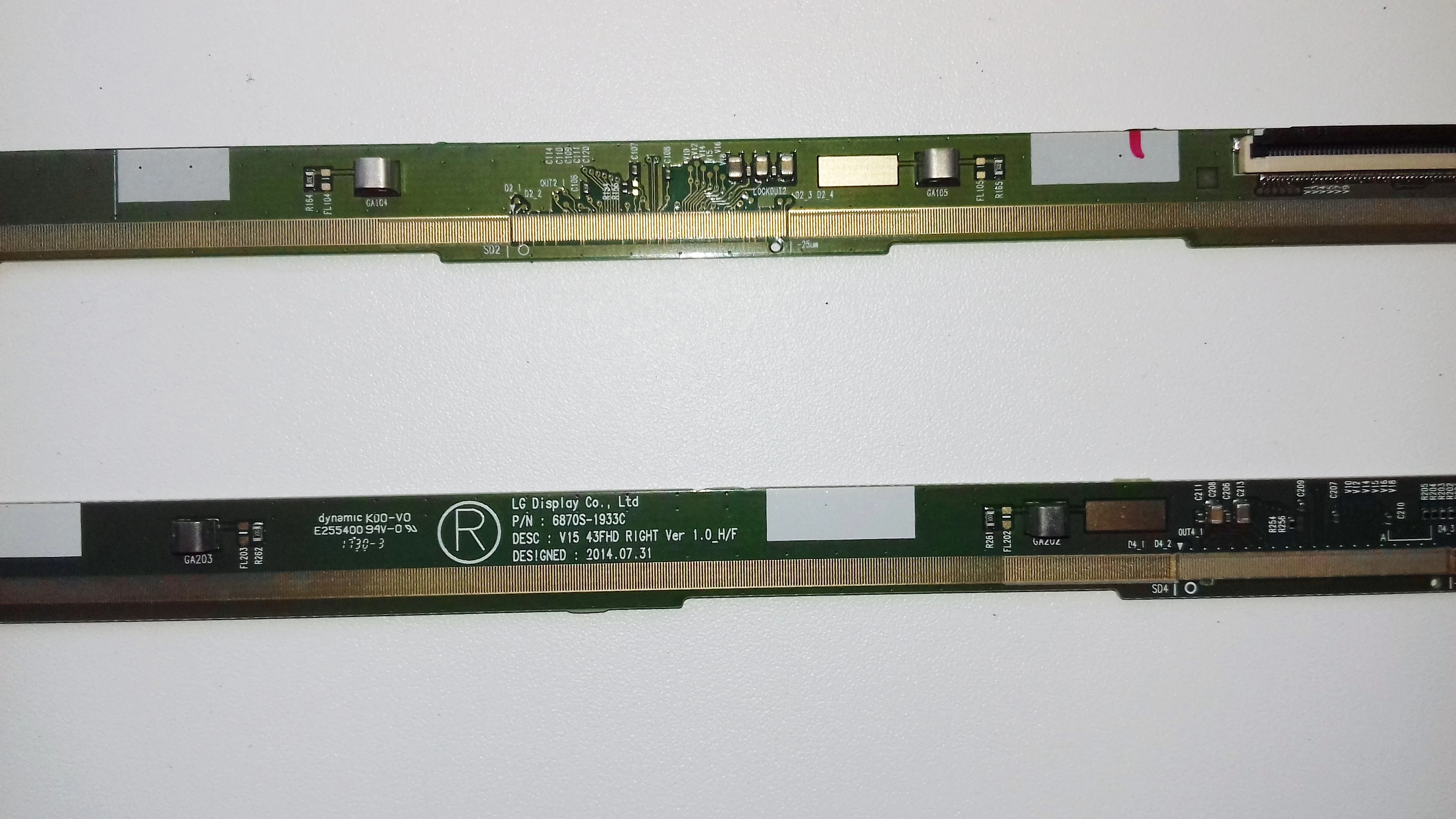 Планка матрицы телевизора. 6870s-1932c. 6870s-1933c. планки матрицы телевизора. плата матрицы.