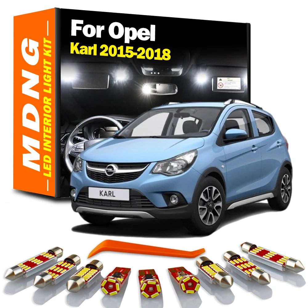 

MDNG 7Pcs Canbus Indoor Lamp For Opel Vauxhall Karl 2015 2016 2017 2018 Vehicle Bulbs LED Interior Map Dome Light Kit No Error