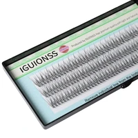 iguionss 123 bundles natural fan eyelashes high quality false eye lashes c curl dovetail fly eyelash extension makeup