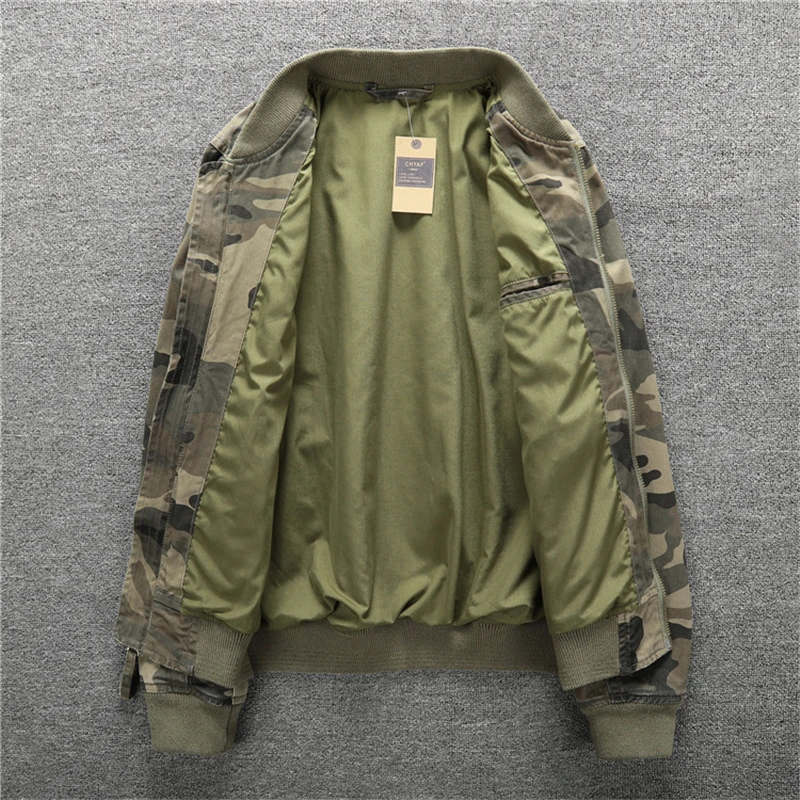 Куртка джинсовая мужская камуфляжная на молнии в стиле Харадзюку размера плюс -