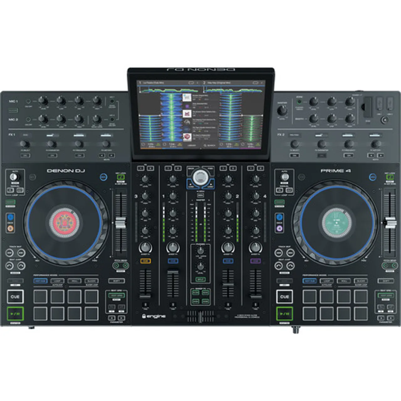 

Дека Denon DJ PRIME 4-4, Автономная умная диджейская консоль и 10-дюймовый сенсорный экран