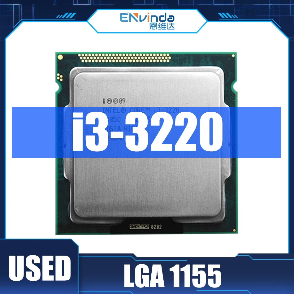 Used Original Intel Core CPU i3-3220 i3 3220 Processor 3M Cache, 3.30 GHz LGA1155 Desktop CPU Support B75 Motherboard