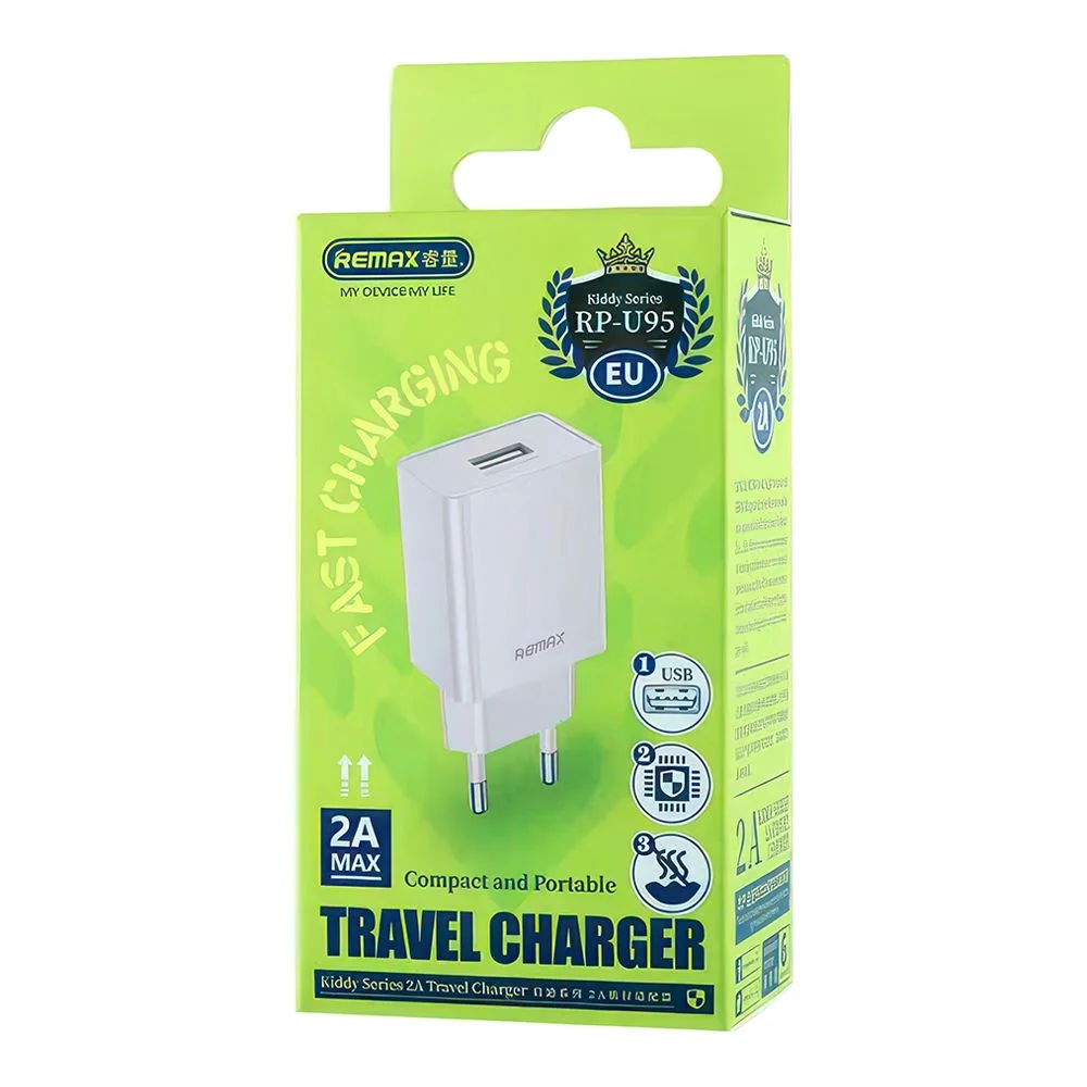 СЗУ REMAX RP-U95 USB 2.4A (белый) | AliExpress