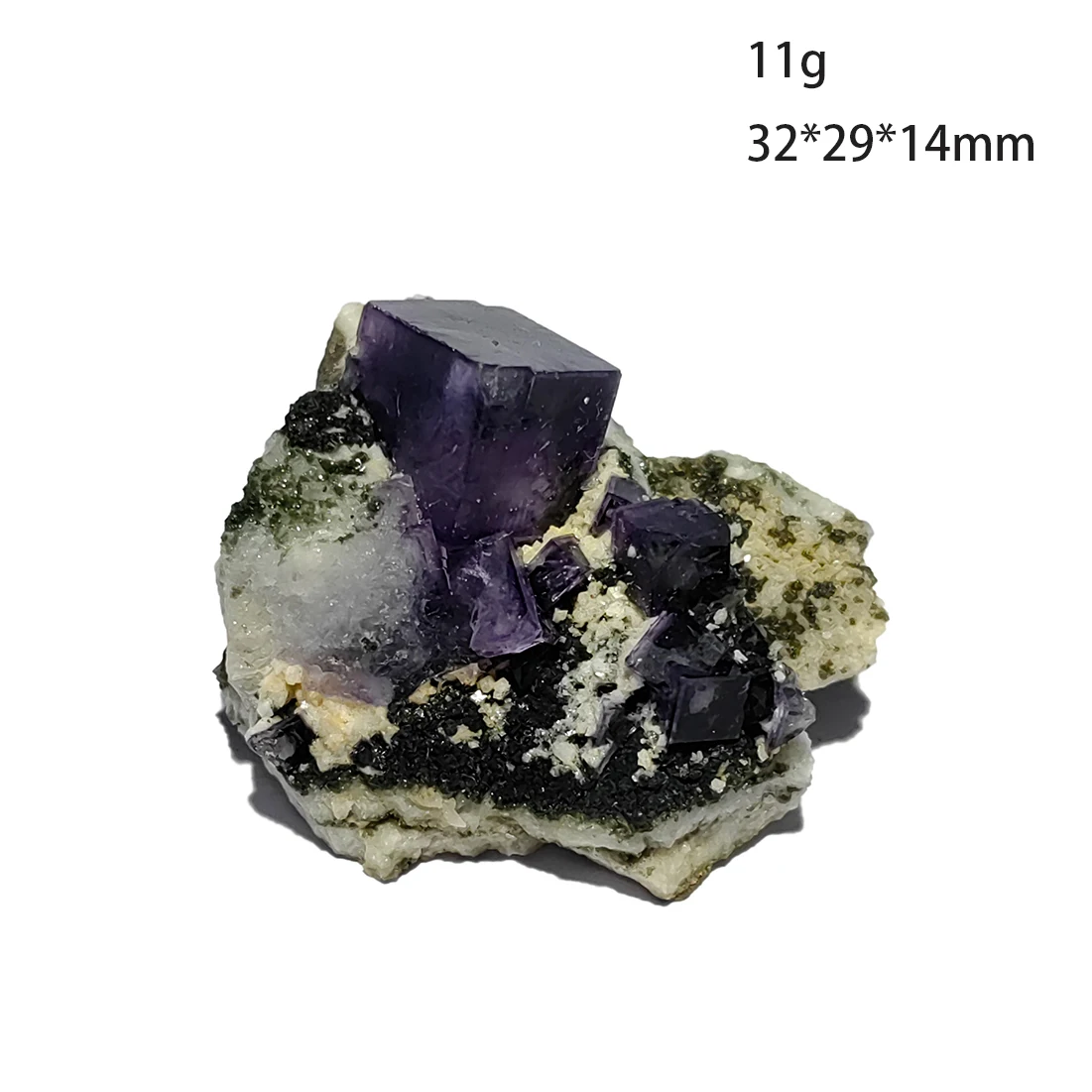 

C5-7B Natural Fluorite Mica Mineral Crystal Specimen From Yaogangxian Hunan Province China