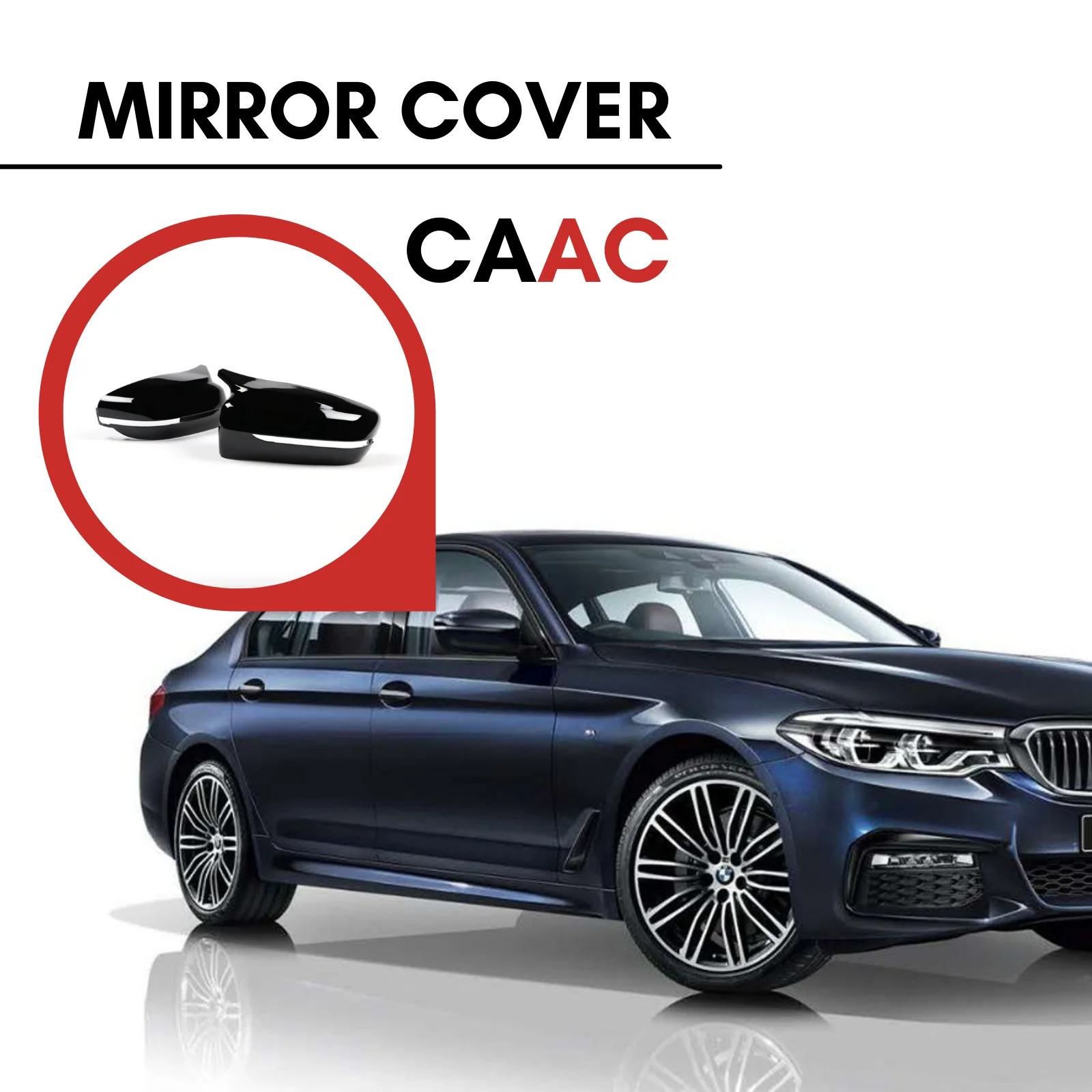 Чехол для зеркала Бэтмена BMW G30 5 серии 2017- 2021 черные модифицированные аксессуары