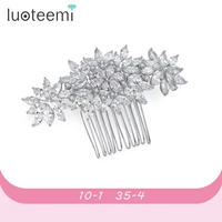 luoteemi gorgeous flower hair accessories for women trendy fashion wedding hair comb jewelry hair decoration for bridesmaid