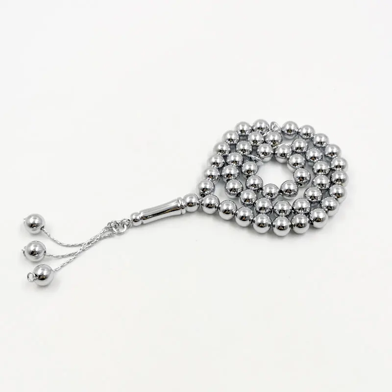 Фото Металлические бусины Tasbih 45, Тайваньская технология обработки, без выцветания, мусульманские бусины, браслет, Исламский подарок, четки №5