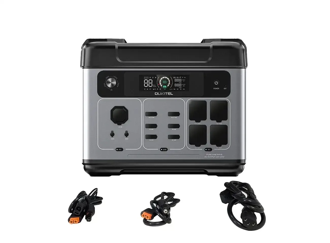 Портативный солнечный генератор P2001 Plus резервная батарея Вт/ч 6 розеток