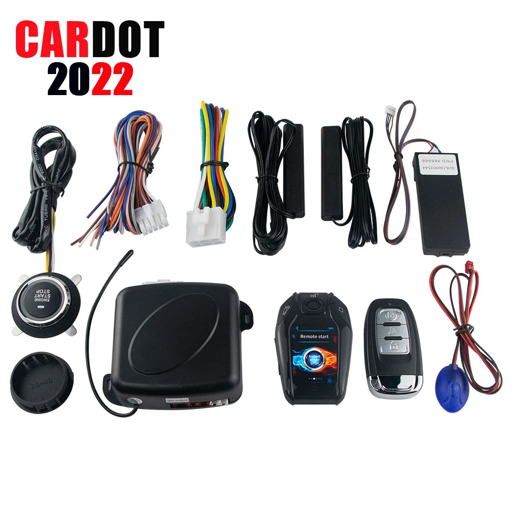 Cardot ЖК-ключ Автомобильная сигнализация пассивная безключевая одна кнопка Запуск