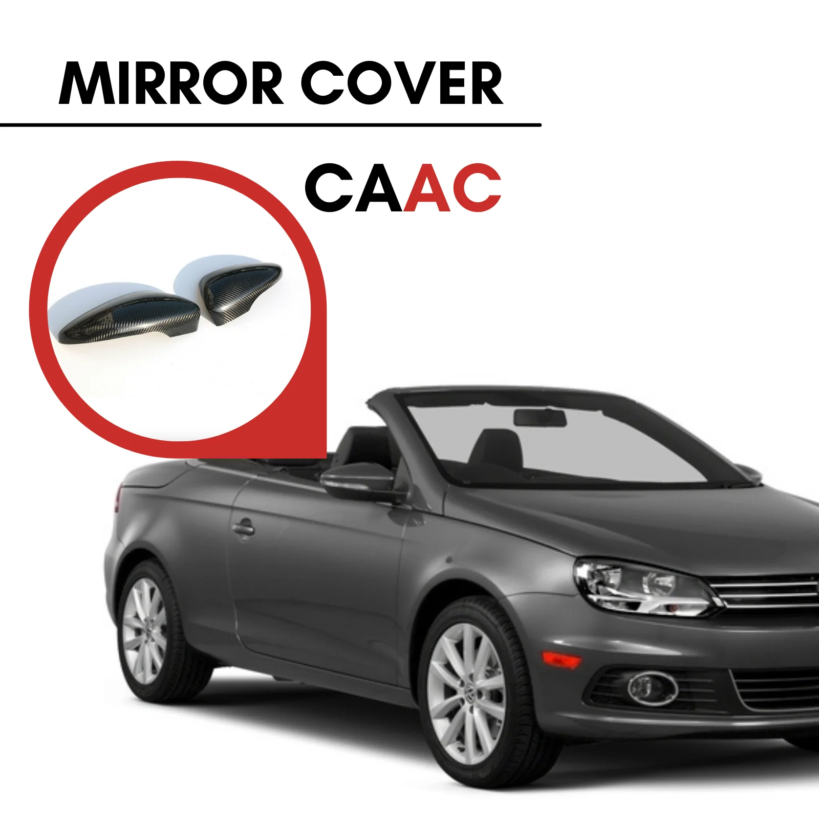 

Боковое зеркало из углеродного волокна для VW EOS 2011-2015, 2 шт., черное самоклеящееся, с воздушной перфорацией, модифицированные аксессуары, защи...